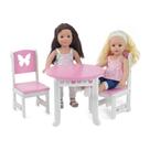 Mobiliário Doll Furniture Mesa de cozinha Emily Rose com 2 cadeiras 45cm