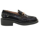 Mocassim bico quadrado verniz preto ferrucci 2313406
