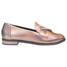 Mocassim bico redondo couro prata velha maithe 52a0054