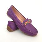 Mocassim Couro Helena Roxo