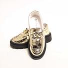 Mocassim Croco Tratorado Dourado