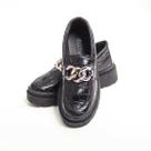 Mocassim Croco Tratorado Preto