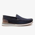 Mocassim Democrata Denim Flow Couro Marinho