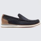 Mocassim Democrata Masculino Couro Denim Flow Casual Macio