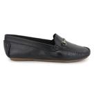 Mocassim Dockside Feminino Couro Cabedal Metal Bico Redondo