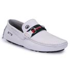 Mocassim Drive Couro Masculino Solado Gomos Emborrachado Elegância Clássica Conforto Dia a Dia Flexível Casual