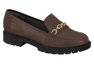 Mocassim feminino Beira Rio tratorado com detalhe dourado 4283.126