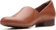 Mocassim Feminino Clarks Juliet Palm em Couro Caramelo com Salto de 2,5 cm