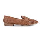 Mocassim Feminino Giulia Domna Couro Vazado Marrom - 115025