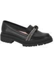 Mocassim feminino loafer moderno com solado tratorado
