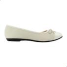 Mocassim Feminino Moleca Napa Portugal Branco Off Dourado
