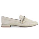 Mocassim Feminino Orcade Couro Bege Osso - 0992096