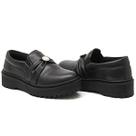 Mocassim Feminino Oxford Sola Alta Detalhe de Pedrinha