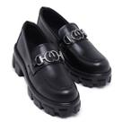 Mocassim Feminino Preto Couro Conforto Sola Tratorada Moderno Mocassim Feminino Preto Couro Conforto Sola Tratorada Moderno