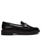 Mocassim Feminino Ramarim Croco Verniz Preto