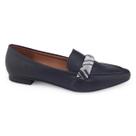 Mocassim feminino solado antiderrapante detalhe de brilho no cabedal