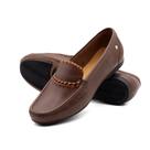 Mocassim Feminino Soleil em Couro Alfa Sepia - 45025AS