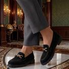 Mocassim Feminino Tratorado Camurça Sapato Oxford Sapatilha Confortável Cor:TaupeTamanho:39