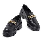 Mocassim Feminino Tratorado Corrente Preta Mocassim Feminino Tratorado Corrente Preta