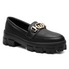 Mocassim Feminino Tratorado Fivela Casual Moderno Dia a Dia