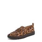 Mocassim Feminino Vionic Uptown em Camurça Bege com Estampa de Onça