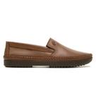 Mocassim Freeway Masculino Couro Liso com Elástico Loganx-1 Cor:MarromTamanho:40 BR