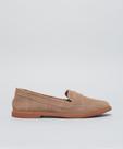 Mocassim Gravata Couro Camurca - Cinza