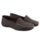 Mocassim Ketter Boots Feminino Couro Conforto Casual Sapato Costura Manual Café