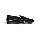 Mocassim Lara Rosa Dandara Croco Verniz Conforto Feminino - Mocassim Lara Rosa Dandara Croco Verniz Conforto Feminino -