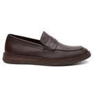 Mocassim Loafer Casual Centuria Gravata Couro Cafe