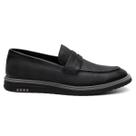 Mocassim Loafer Casual Centuria Gravata Couro Preto