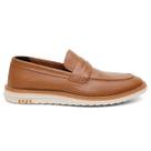 Mocassim Loafer Casual Centuria Gravata Couro Whisky