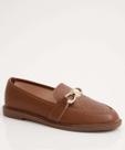 Mocassim Loafer Feminino Bico Redondo Caramelo-86110