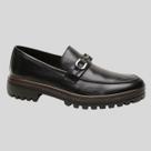 Mocassim Loafer Masculino Em Couro Casual Moderno Tratorado