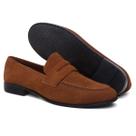 Mocassim Loafer Social Masculino em Couro Itália Caramelo
