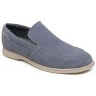 Mocassim Loafer Zurich Couro Macio Conforto Casual Urbano Cor:JeansTamanho:43