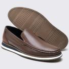 Mocassim Masculino em Couro Forrado Confortável