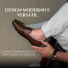 Mocassim Masculino Sem Cadarço Leve Antiderrapante Confortável em Couro Premium