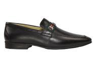 Mocassim Masculino Social em Couro Preto - Cód: 84856