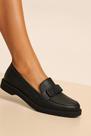 Mocassim Moleca Calçado Feminino Napa Cetim Detalhe 5666106 - Preto
