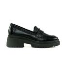 Mocassim Preto Couro Cravejado Lolla Day