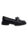 Mocassim Preto Detalhes Em Brilho Moleca