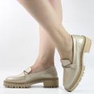 Mocassim Salto Bloco Couro