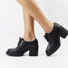 Mocassim Salto Bloco Couro