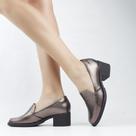 Mocassim Salto Bloco Couro