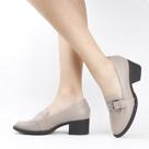 Mocassim Salto Bloco Couro