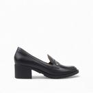 Mocassim Salto Bloco Couro