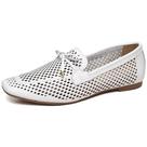 Mocassim Sapatilha Feminina Em Couro Respiravel Detalhe Perfuraçoes A Laser Solado TR Emborrachado Tamanho:35Cor:Branco