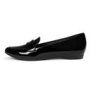 Mocassim Sapatilha Verniz Liso Confortável Krikos Bico Fino Cor:PretoTamanho:39