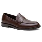 Mocassim Social Centuria Gravata Liso Couro Cafe